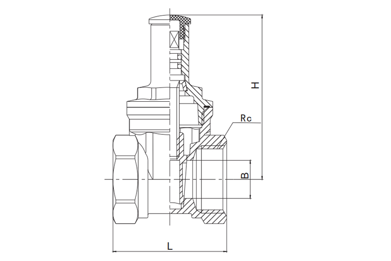 黃銅帶鎖閘閥 Z15W-16T