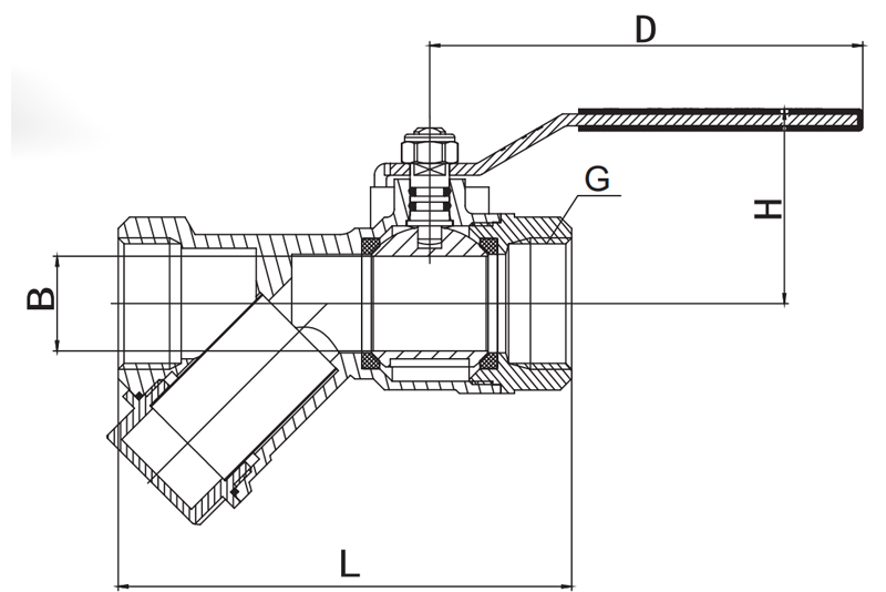 黃銅過(guò)濾器球閥 Q11F-20T